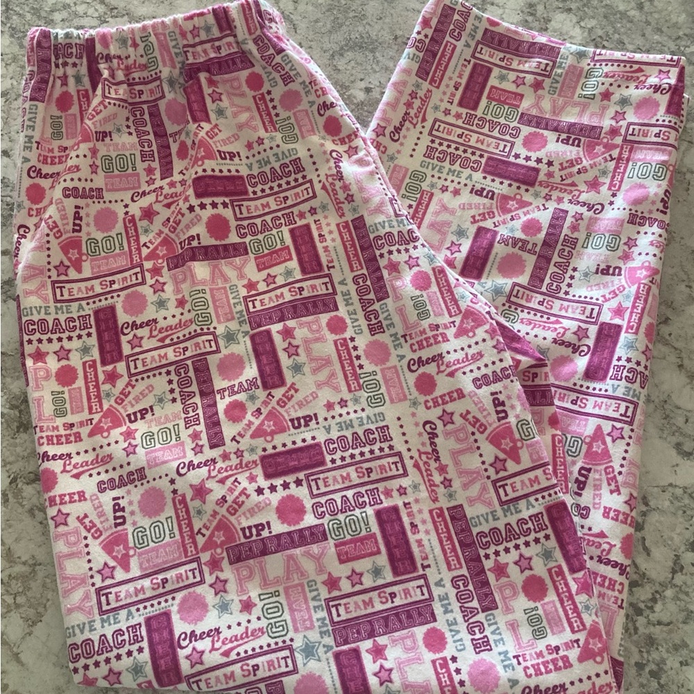 New Cheerleader cheerleading pajama lounge pants child size 0-3 to 10 available